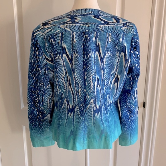 *HOST PICK* Boston Proper Blazer Blue Snake Pattern blazer jacket coat - Picture 4 of 14